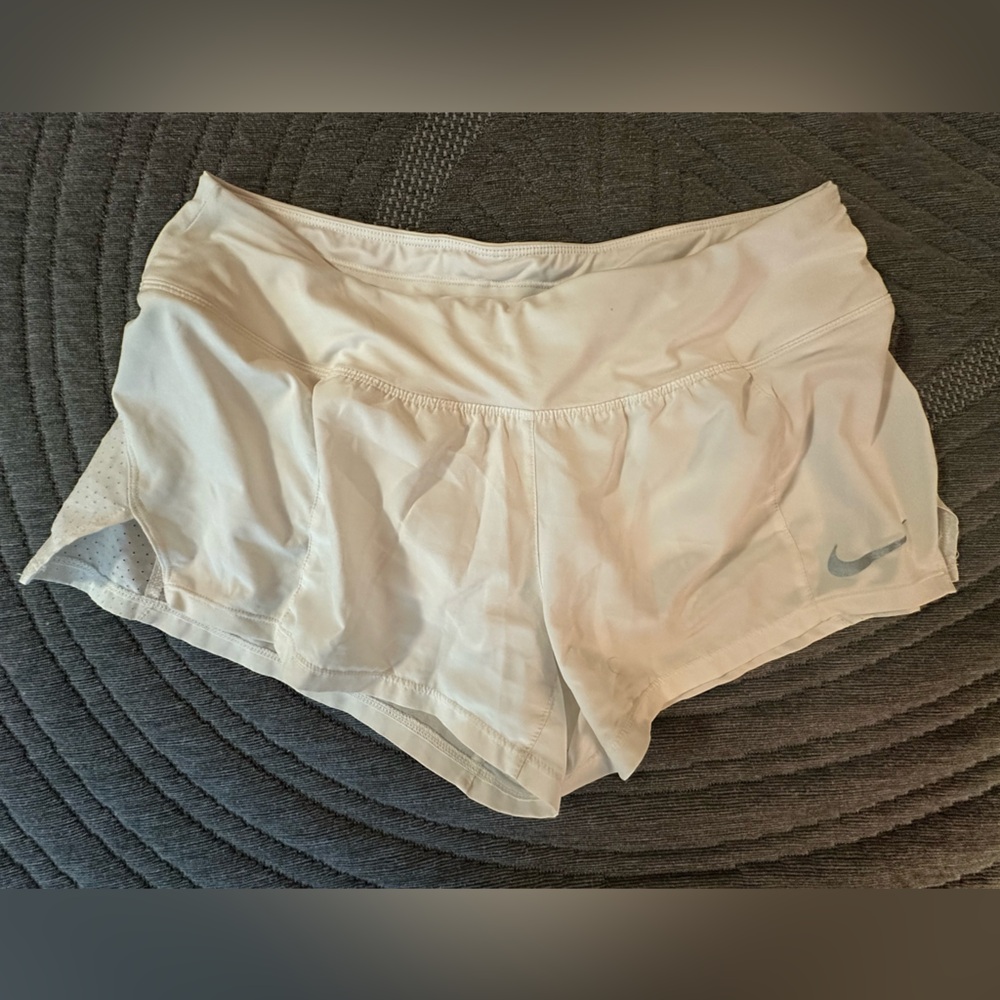 Nike White Running Shorts